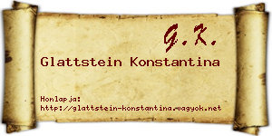 Glattstein Konstantina névjegykártya